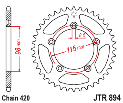 Звезда ведомая JTR894-50