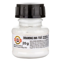 Тушь KOH-I-NOOR акриловая плакатная 20гр, белая