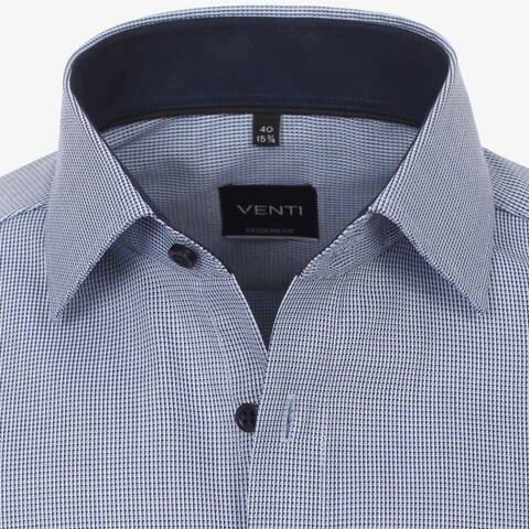 Сорочка Venti Modern Fit 193295500-101 из фактурной ткани синяя