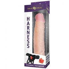 Комплект HARNESS трусики с насадкой из киберкожи №57  (21 * 3.6 см.)