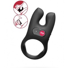 Эрекционное кольцо с вибрацией Nōs от Fun Factory (черное)