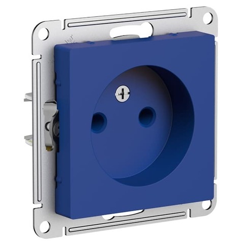 Розетка без заземления, 16А. Цвет Аквамарин. Schneider Electric AtlasDesign. ATN001141