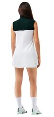 Теннисное платье Lacoste Recycled Fiber Tennis Dress with Integrated Shorts - white/green