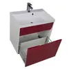 Aquanet 180002 Компл.2 - Тумба Латина 70 цв.белый (фасад бордо) 1 ящ. (180002)