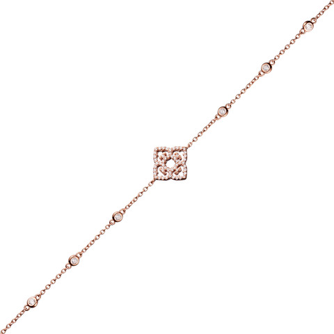 Classic Mini Bracelet, Rose Gold, Cubic Zircons