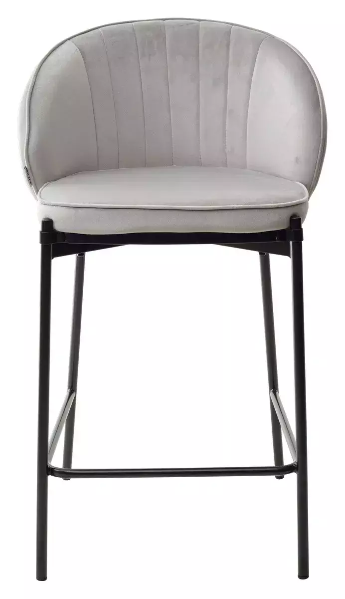 Полубарный стул WENDY BLUVEL-03 LIGHT GREY (H=65), велюр М-City