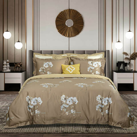 Пододеяльник Sharmes Avril золотой/белый