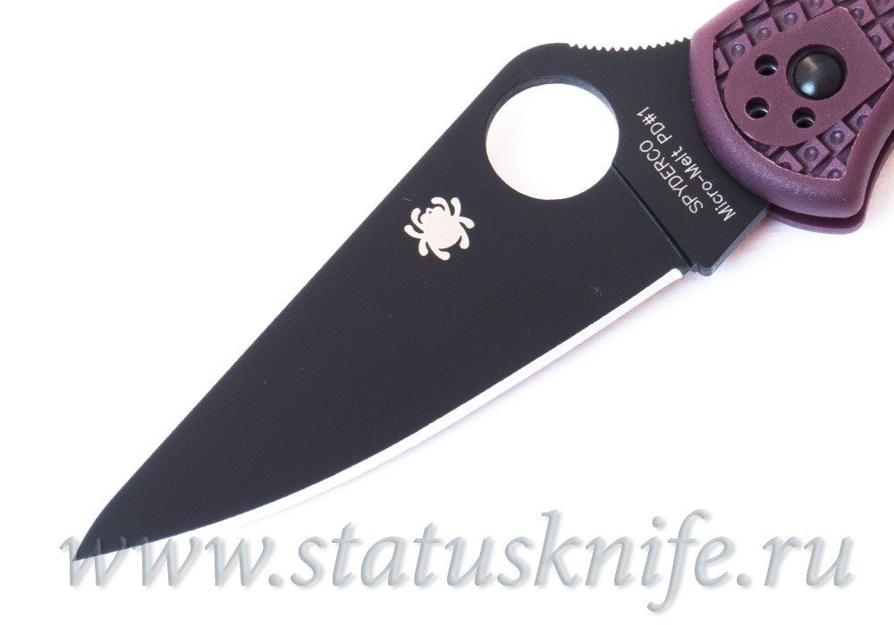 Нож Spyderco Delica 4 C11BGBKP Burgundy Micro-Melt PD#1