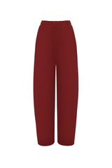 Штаны бананы с защипами Бордо