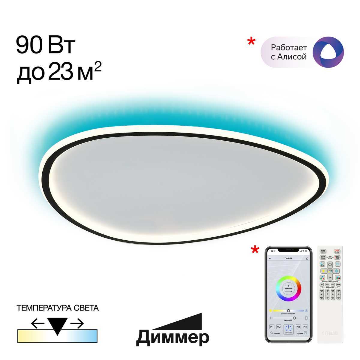 Потолочный светодиодный светильник Citilux Trio CL215B261E