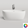 Salini 100122MF LUCE 150x75 Ванна, донный клапан "Click-Clack" цвет на выбор, сифон, интегрированный слив-перелив, покраска по RAL полностью