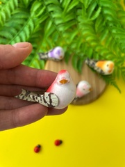 Птички декоративные, искусственные, цвет микс, 5 см, набор 6 шт.