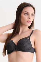 Бюстгальтер пуш-ап на косточках LISCA RIVER 020412 | Антрацитовый серый