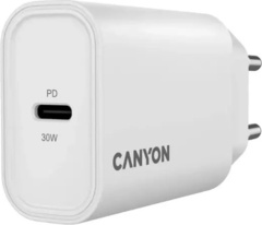 Зарядное устройство Canyon OnCharge 30CL Max CNE-CHA30CLW USB Type-C 30 Вт белый