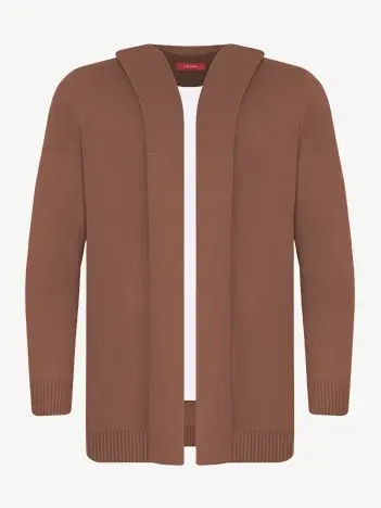 Кардиган с капюшоном из шелка