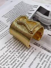 Браслет Скиап. Золотистый широкий 