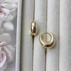 Швензы гладкие 19*7 мм с французским замком, позолота, Ш111