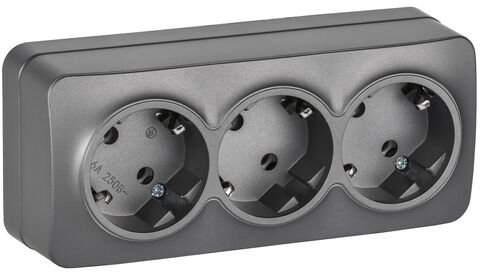 GLORY Роз. 3-я с з/к без з/ш о/у 16А РС23-3-ХСм сталь м. IEK