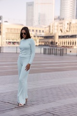 Брюки в цвете ментол