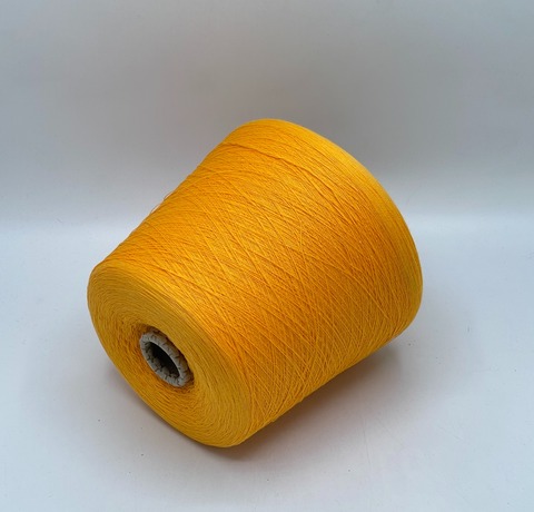 Бобинная пряжа,Cotton, 2540м. 100%Хлопок, Оранжевый(772), 39299