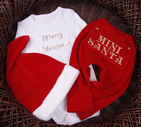 Новогодний комплект Маленький Санта (красный)