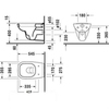 Duravit D-Code Комплект: подвесной унитаз 253509 355х545 мм.+ сиденье без микролифта 006731 45351900A1 (253509+006731)