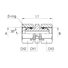 Соединение PSN BSP 3/8" BSP 1/2" CAST