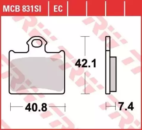 Колодки тормозные дисковые MCB831SI