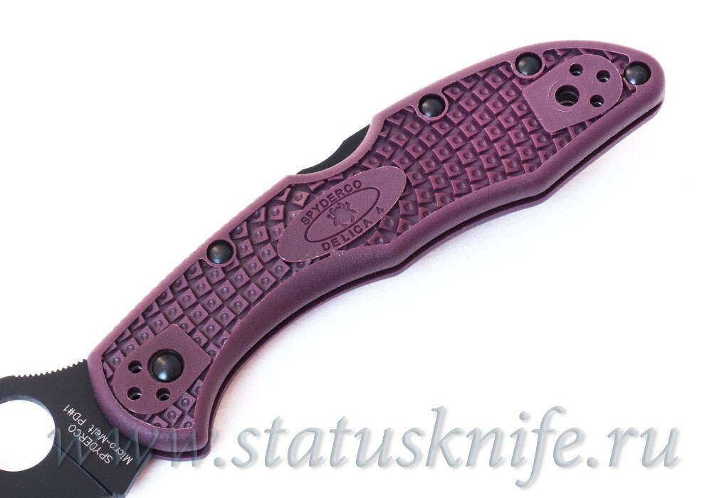 Нож Spyderco Delica 4 C11BGBKP Burgundy Micro-Melt PD#1