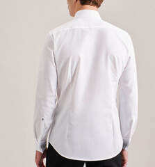Сорочка мужская Seidensticker Slim Fit 01.666244-01 из поплина белая под запонки