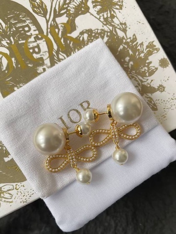 Серьги бантики Dior