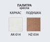 Комплект металлической мебели Tagliamento Armona, белый, терракотовый, натуральный