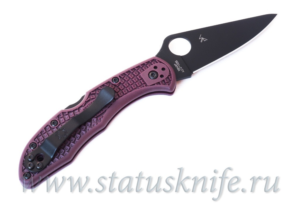 Нож Spyderco Delica 4 C11BGBKP Burgundy Micro-Melt PD#1
