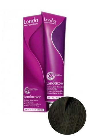 Стойкая крем-краска для волос LondaColor 4/71 Шатен коричнево-пепельный, Londa Professional, 60 мл