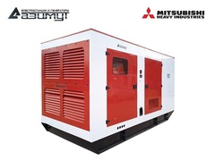 Дизельный генератор Азимут АД-450С-Т400-2РКМ8 Mitsubishi в кожухе с автозапуском