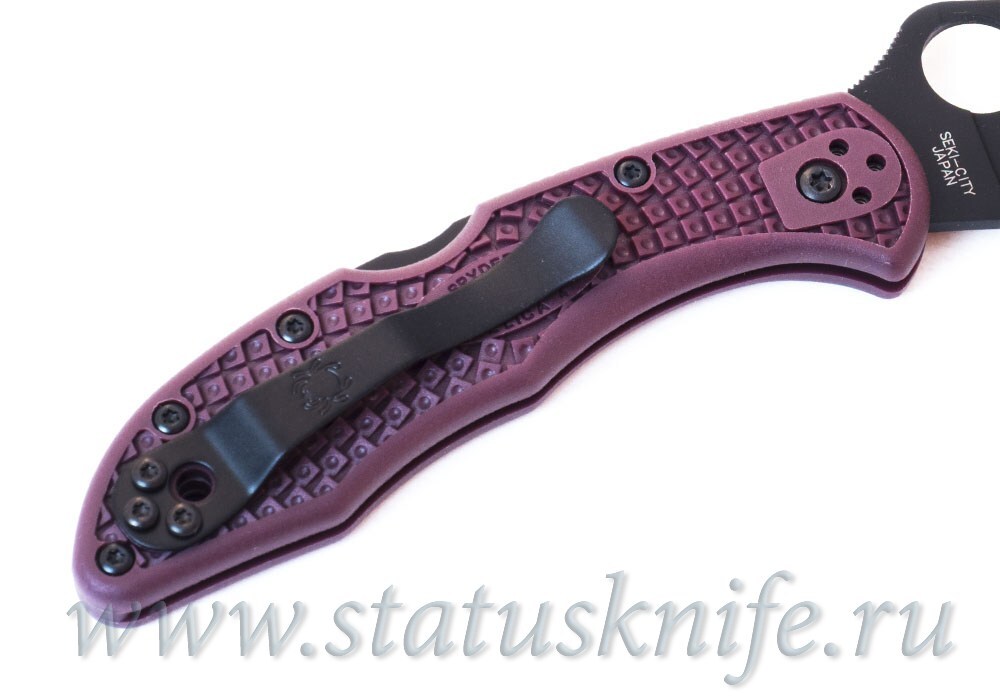 Нож Spyderco Delica 4 C11BGBKP Burgundy Micro-Melt PD#1