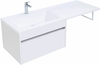 Aquanet 239217 Тумба с раковиной Токио 130 L подвесная 1 ящик цвет белый глянец (239217)