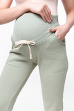 Утепленные спортивные брюки для беременных 12235 шалфей