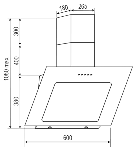 RAINFORD RCH-3622 Black glass
