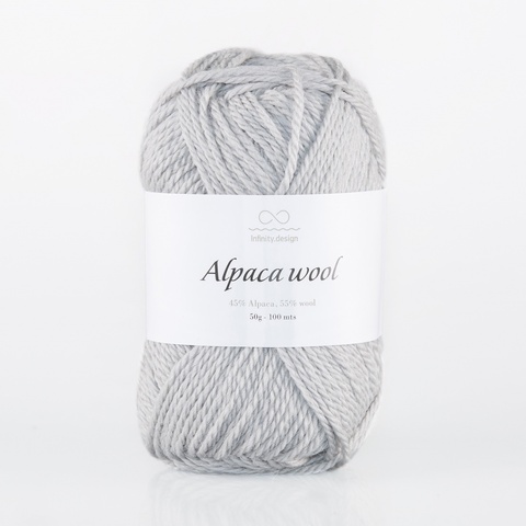 Пряжа Infinity Alpaca Wool 1042 серый