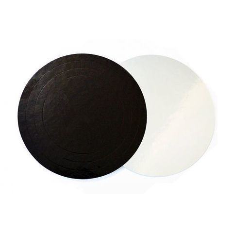 Подложка круглая усиленная черная/серебро , 3,2 мм