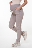 Утепленные спортивные брюки для беременных 12014 светло-коричневый