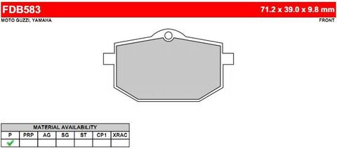 FDB583P Тормозные колодки дисковые MOTO, блистер 2 шт