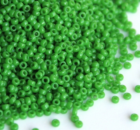 8/0 RR-0411 Бисер круглый Миюки /Miyuki round 8/0 Opaque green
