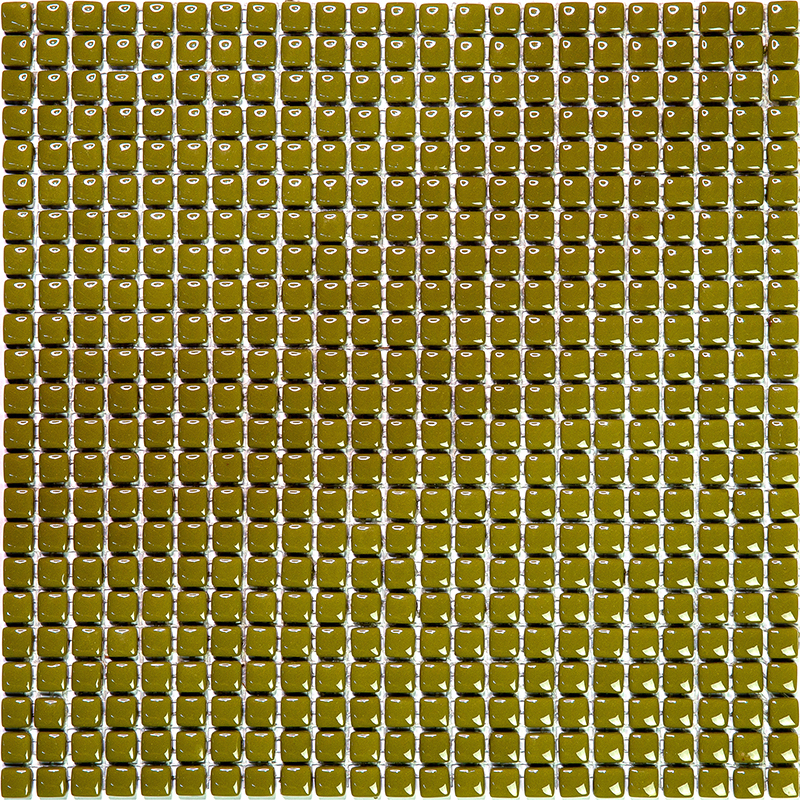 W-104 Мозаичная плитка из стекла Natural Flex зеленый квадрат глянцевый