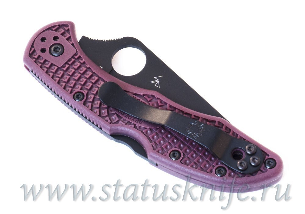 Нож Spyderco Delica 4 C11BGBKP Burgundy Micro-Melt PD#1