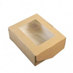 Коробка крафт с окошком 10х8х3,5 см