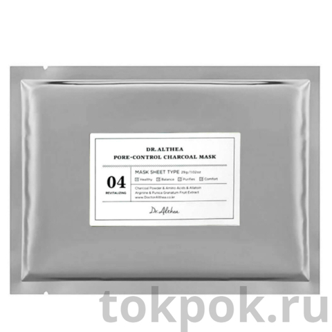 Тканевая маска для лица себум-контроль Dr.Althea Pore-Control Charcoal Mask, 29мл