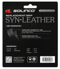 Намотки теннисные базовая Solinco Syn-Leather Replacement Grip 1P - black