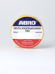 Изолента ПВХ ABRO жёлтая (19ммх9,10м)